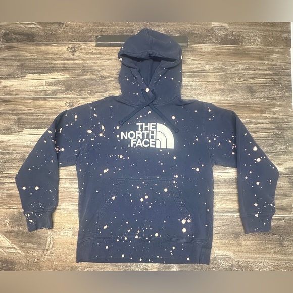 The North Face Other - The North Face Hoodie - Navy Bleach Splatter - Pullover - Mens Large - GUC
